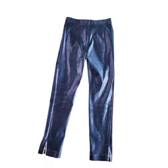 Vintage Georgine Metallic Blue Cigarette Pants - Picture 3 of 7